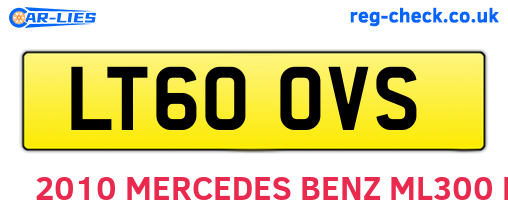 LT60OVS are the vehicle registration plates.