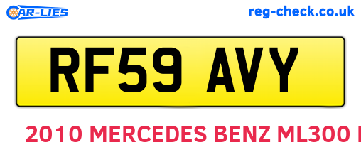 RF59AVY are the vehicle registration plates.