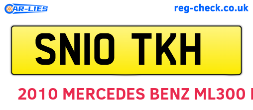 SN10TKH are the vehicle registration plates.