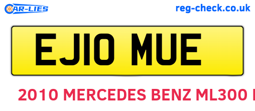 EJ10MUE are the vehicle registration plates.