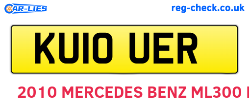 KU10UER are the vehicle registration plates.