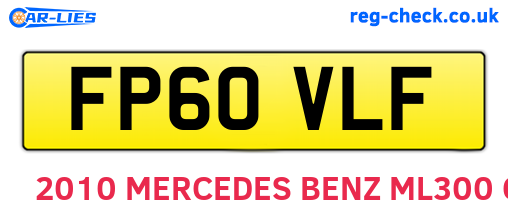 FP60VLF are the vehicle registration plates.