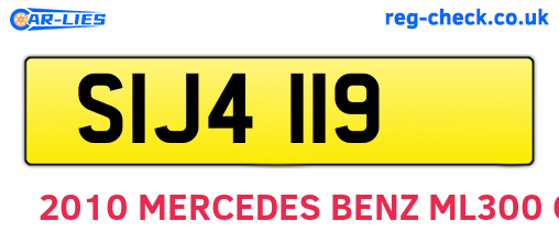SIJ4119 are the vehicle registration plates.