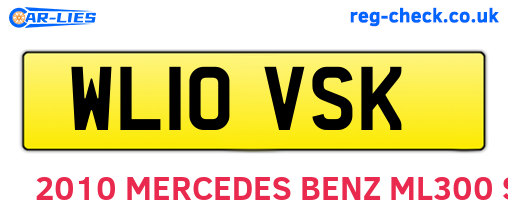 WL10VSK are the vehicle registration plates.