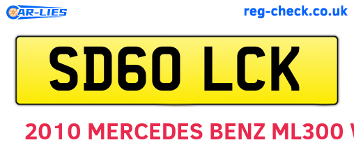 SD60LCK are the vehicle registration plates.