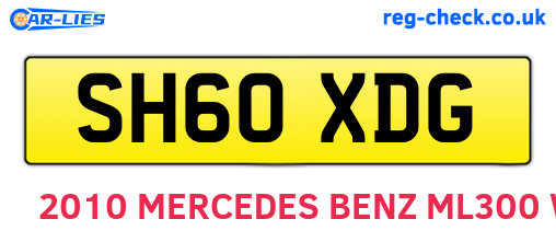 SH60XDG are the vehicle registration plates.
