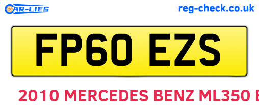 FP60EZS are the vehicle registration plates.