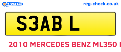 S3ABL are the vehicle registration plates.