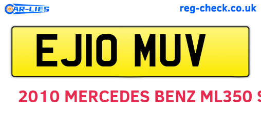 EJ10MUV are the vehicle registration plates.