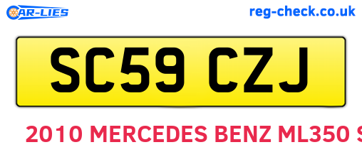 SC59CZJ are the vehicle registration plates.