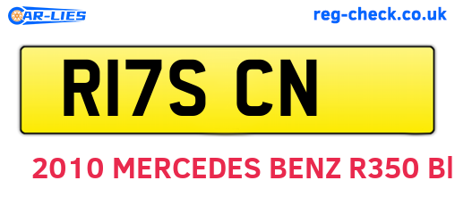 R17SCN are the vehicle registration plates.