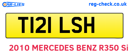 T121LSH are the vehicle registration plates.
