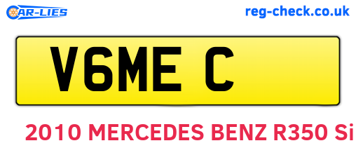 V6MEC are the vehicle registration plates.