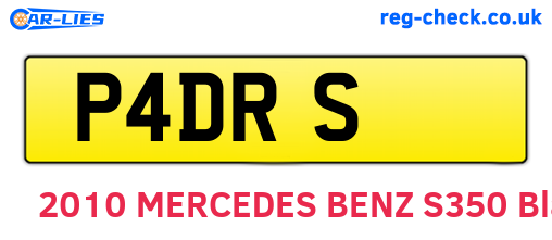 P4DRS are the vehicle registration plates.