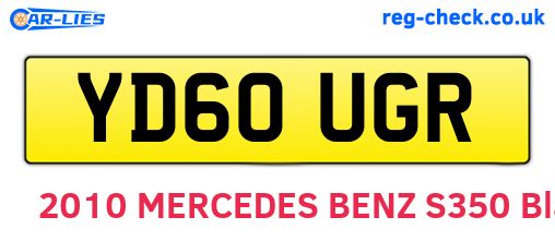 YD60UGR are the vehicle registration plates.