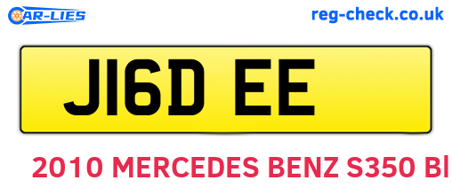 J16DEE are the vehicle registration plates.