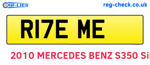 R17EME are the vehicle registration plates.