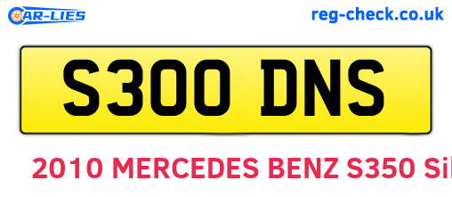 S300DNS are the vehicle registration plates.