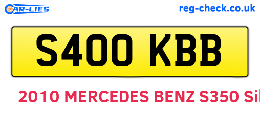 S400KBB are the vehicle registration plates.
