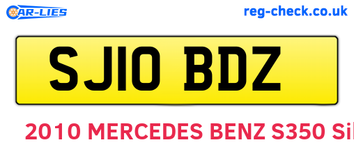 SJ10BDZ are the vehicle registration plates.