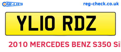 YL10RDZ are the vehicle registration plates.