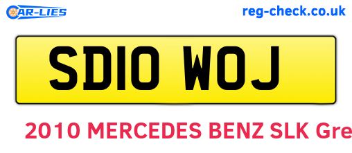 SD10WOJ are the vehicle registration plates.