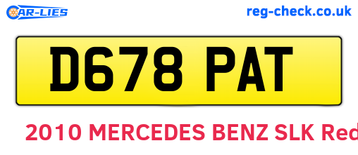 D678PAT are the vehicle registration plates.