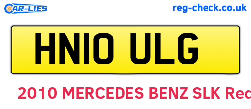 HN10ULG are the vehicle registration plates.