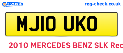 MJ10UKO are the vehicle registration plates.