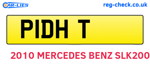 P1DHT are the vehicle registration plates.