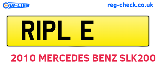 R1PLE are the vehicle registration plates.