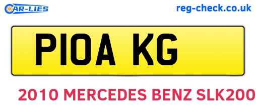 P10AKG are the vehicle registration plates.