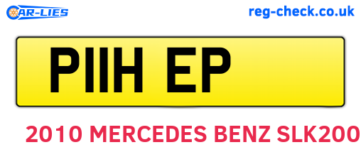 P11HEP are the vehicle registration plates.