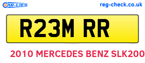 R23MRR are the vehicle registration plates.