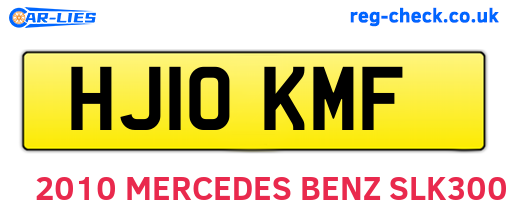 HJ10KMF are the vehicle registration plates.