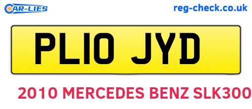 PL10JYD are the vehicle registration plates.
