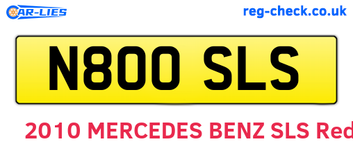 N800SLS are the vehicle registration plates.