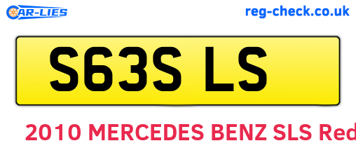 S63SLS are the vehicle registration plates.