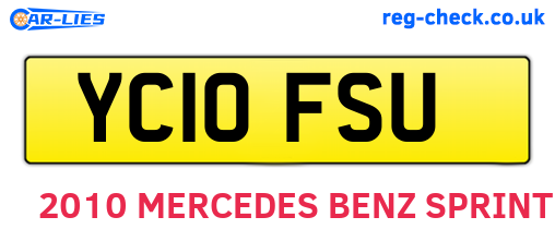 YC10FSU are the vehicle registration plates.