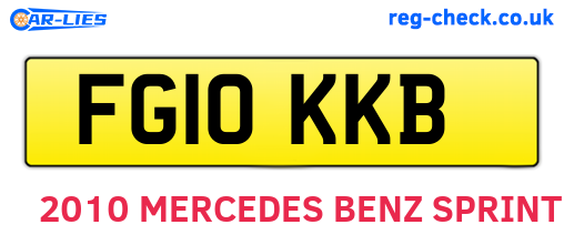 FG10KKB are the vehicle registration plates.
