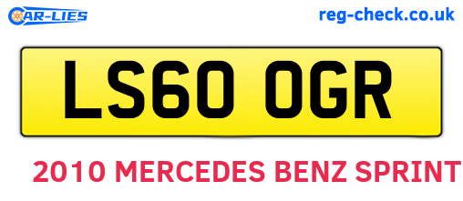 LS60OGR are the vehicle registration plates.