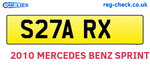 S27ARX are the vehicle registration plates.