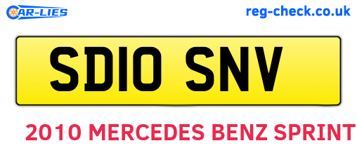 SD10SNV are the vehicle registration plates.