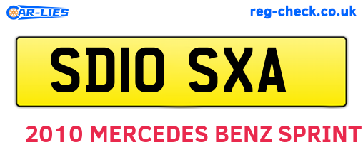 SD10SXA are the vehicle registration plates.