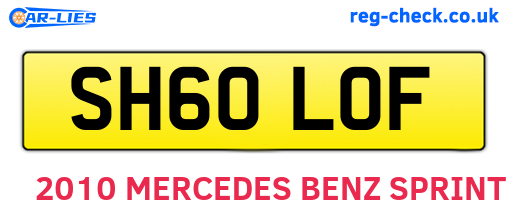 SH60LOF are the vehicle registration plates.