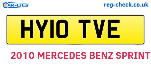 HY10TVE are the vehicle registration plates.