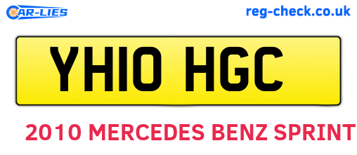 YH10HGC are the vehicle registration plates.