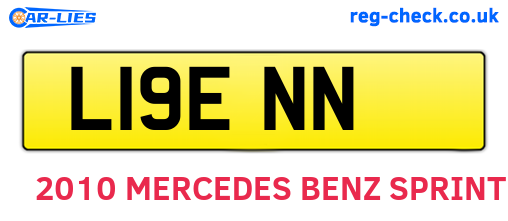 L19ENN are the vehicle registration plates.