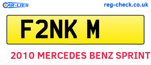F2NKM are the vehicle registration plates.