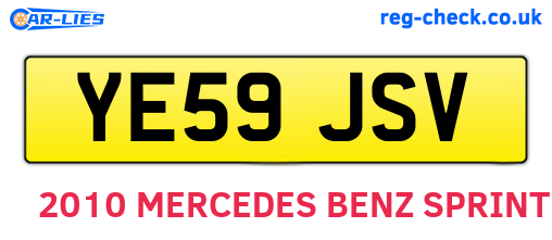 YE59JSV are the vehicle registration plates.